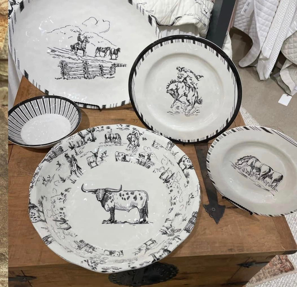 Ranch Life Dinner Plate - Pistols and Petticoats