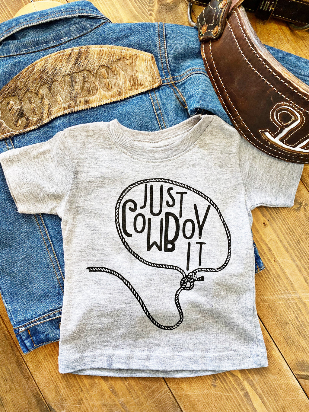 Just Cowboy It Baby/Toddler Graphic Tee - Pistols and Petticoats