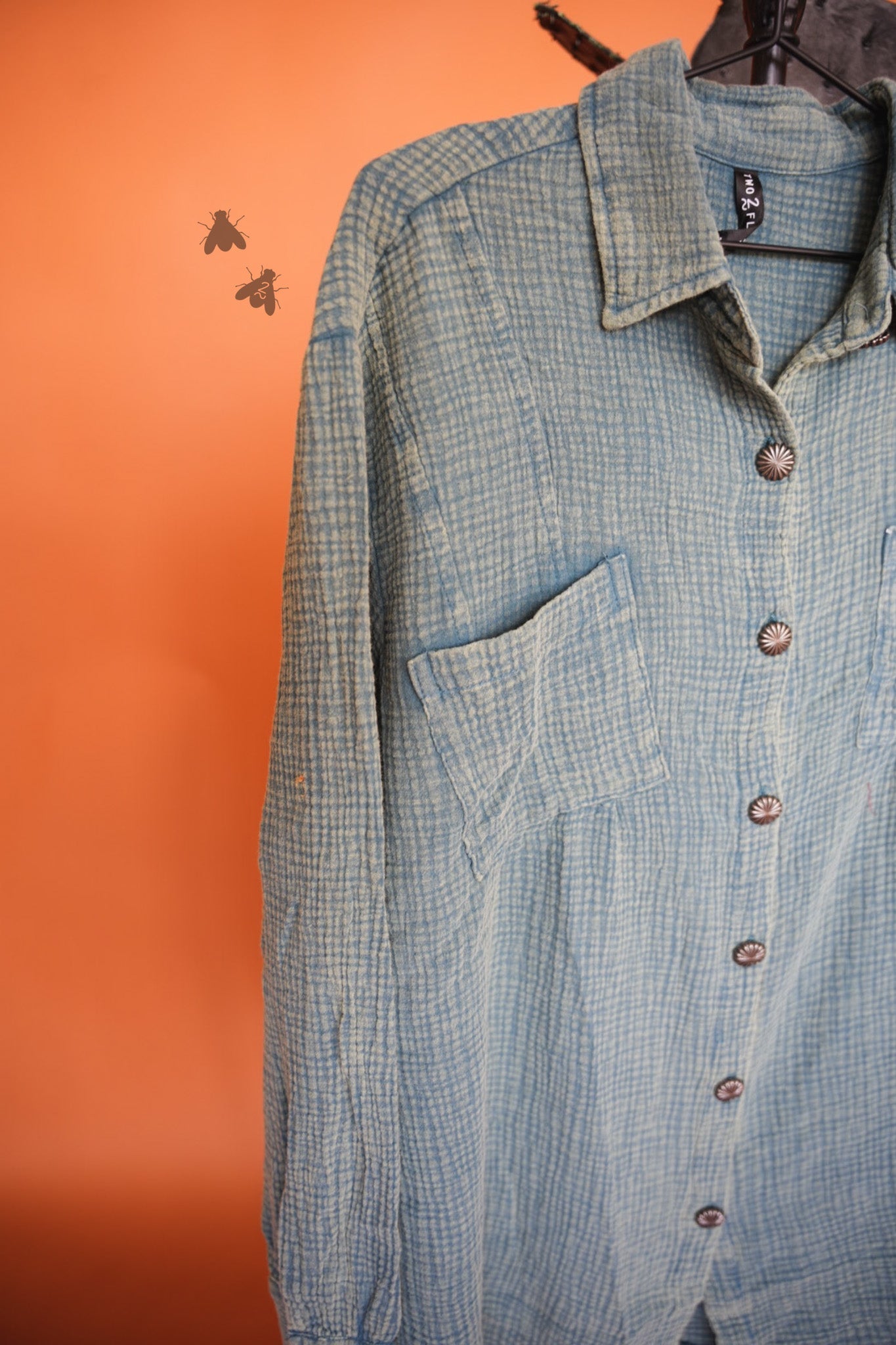 ACRES BUTTON UP* TEAL