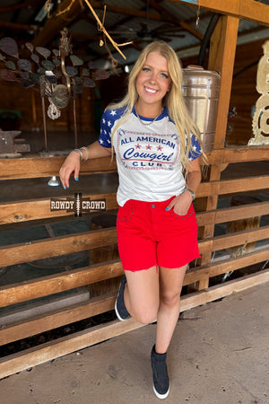 RED- Shenandoah Stud Shorts