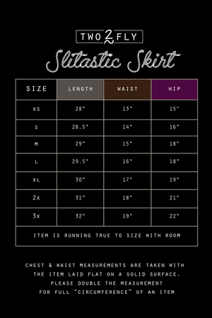 SLITASTIC SKIRT *SADDLE [S/M/3X ONLY]