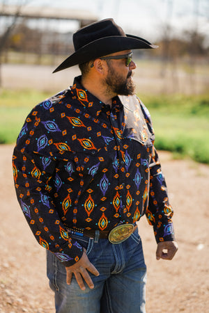 Dale Brisby Aztec Men's Long Sleeve Shirt - Pistols and Petticoats