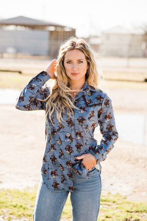Cowgirl Round Up Olivia Shirt - Pistols and Petticoats