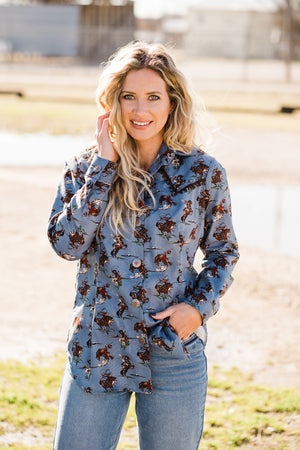 Cowgirl Round Up Olivia Shirt - Pistols and Petticoats