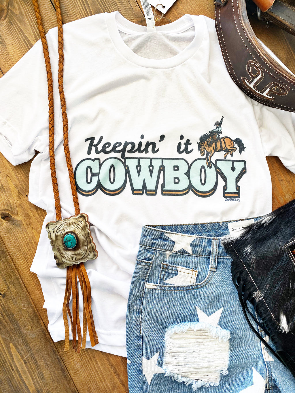 Keepin' It Cowboy Graphic Tee - Pistols and Petticoats