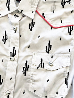 Charcoal Cactus Western Shirt - Pistols and Petticoats