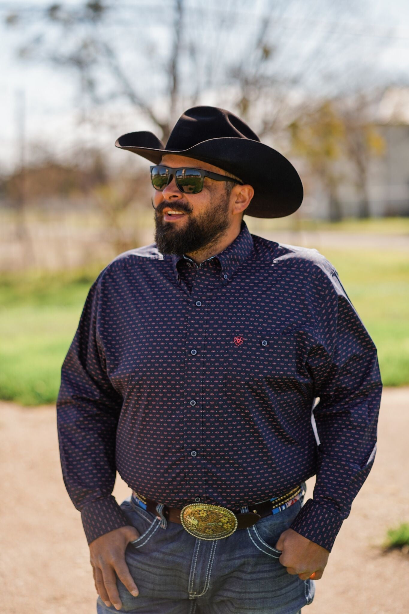 Muscular Men's Long Sleeve Shirt - Pistols and Petticoats