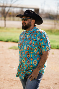 Dale Brisby Aztec Men's Short Sleeve Shirt - Pistols and Petticoats