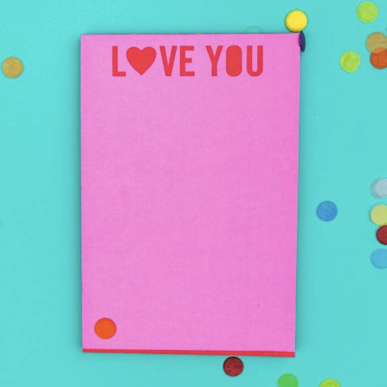 Love You 4x6 Notepad - Pistols and Petticoats