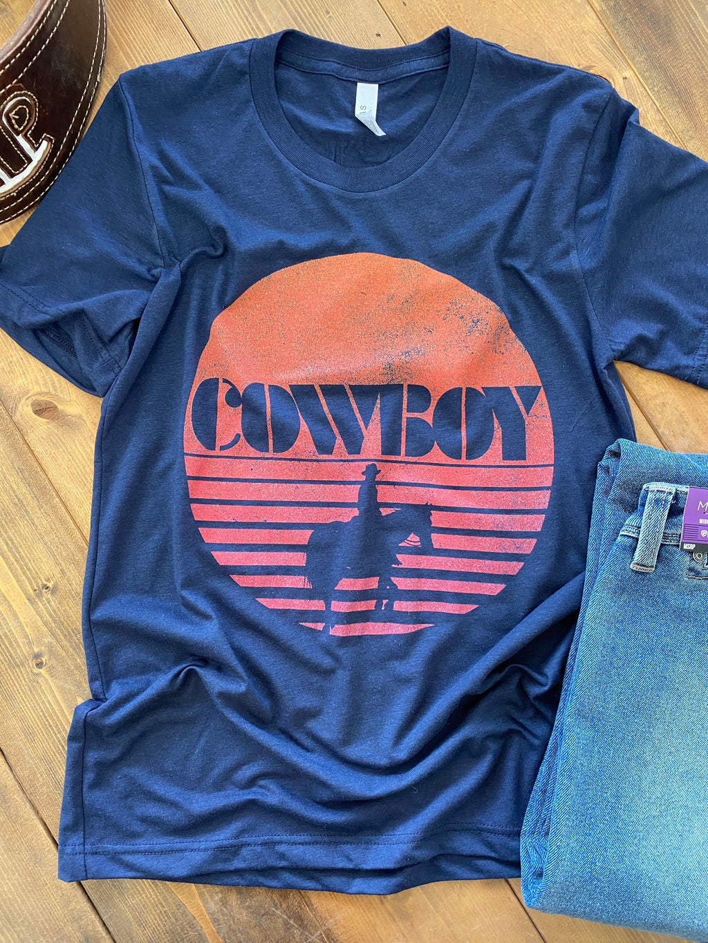 Distressed Cowboy Graphic Tee - Pistols and Petticoats