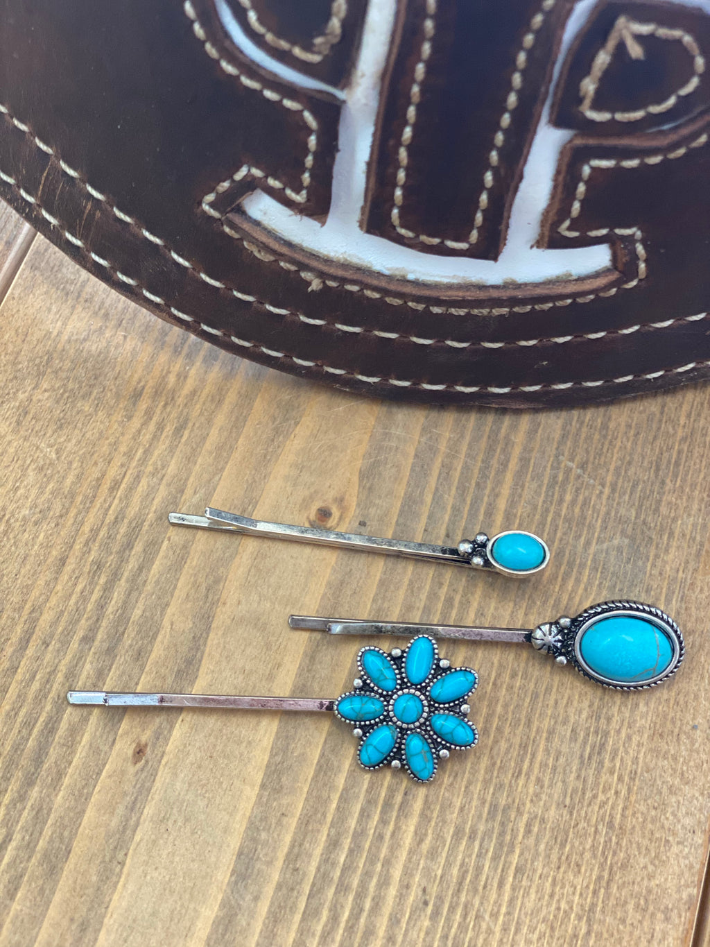 Rosie Turquoise Bobby Pins - Pistols and Petticoats