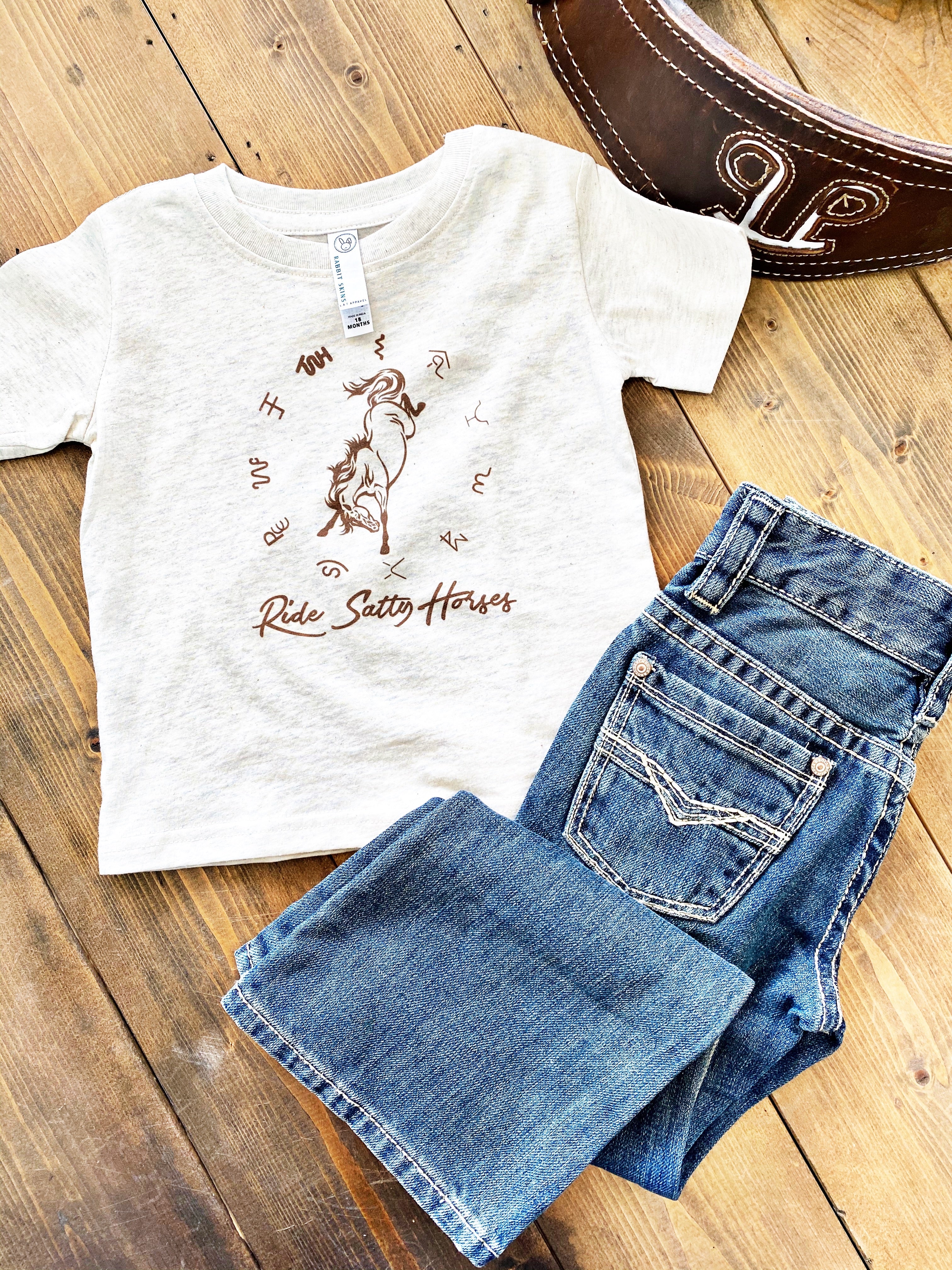 Ride Salty Horses Baby/Toddle/Youth Graphic Tee - Pistols and Petticoats