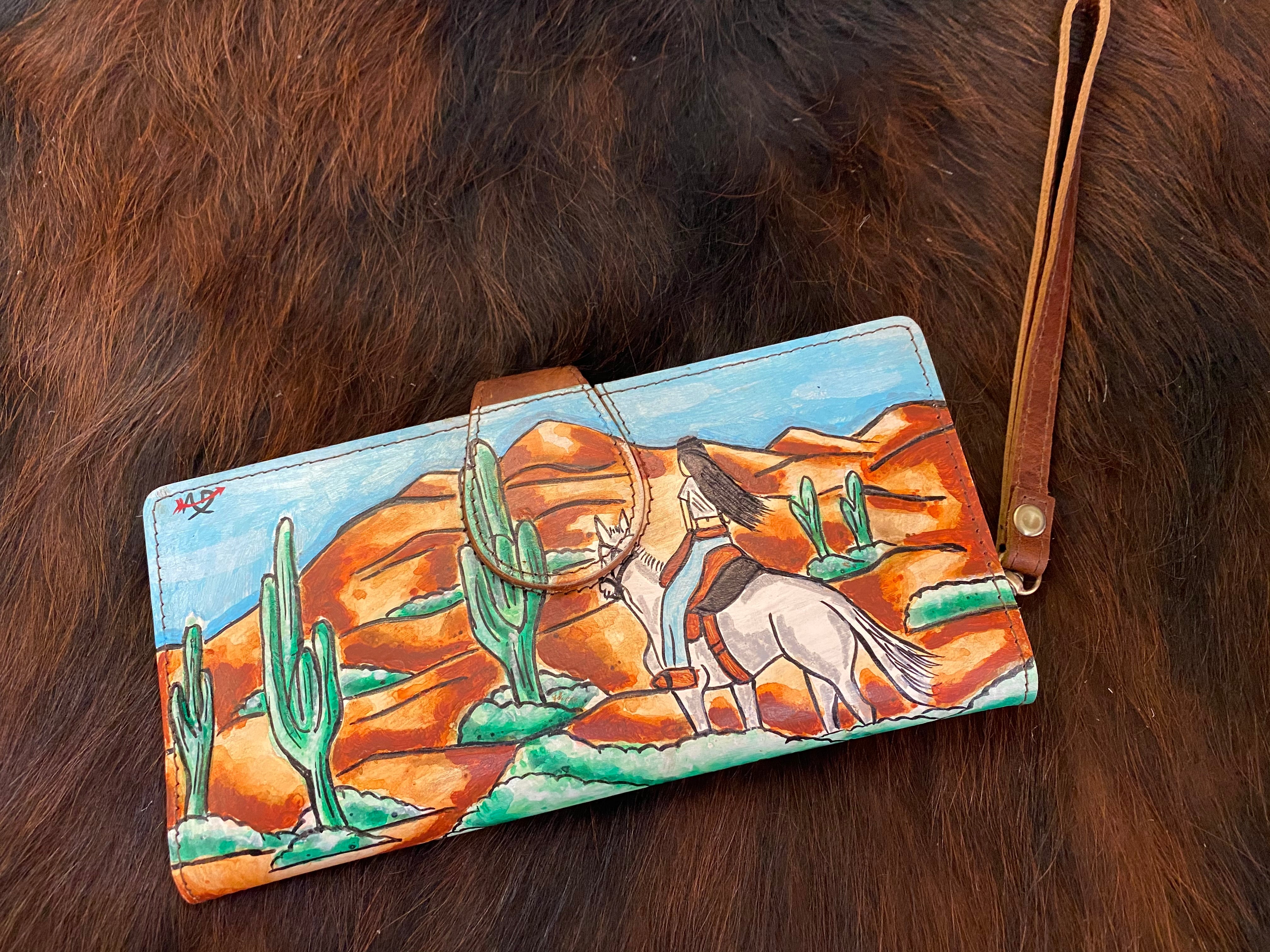 Cowgirl Hand Painted Wallet